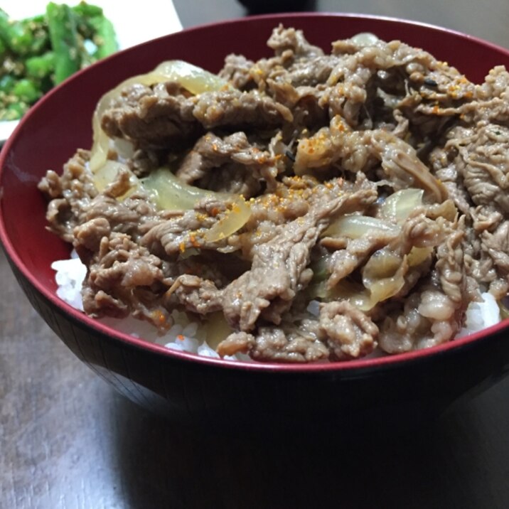 簡単♪我が家の牛丼